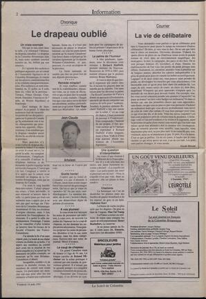 Le Soleil de Colombie, August 16, 1991, page 2