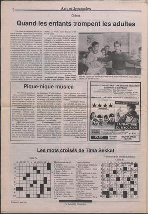 Le Soleil de Colombie, August 9, 1991, page 12