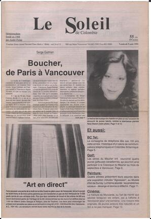 Le Soleil de Colombie, August 9, 1991, page 1
