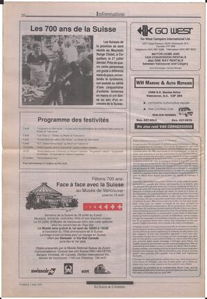 Le Soleil de Colombie, August 2, 1991, page 20