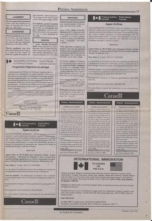 Le Soleil de Colombie, August 2, 1991, page 19