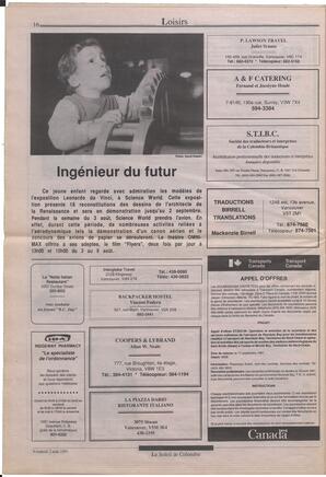 Le Soleil de Colombie, August 2, 1991, page 16
