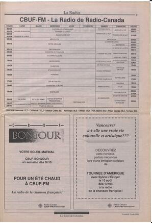 Le Soleil de Colombie, August 2, 1991, page 11