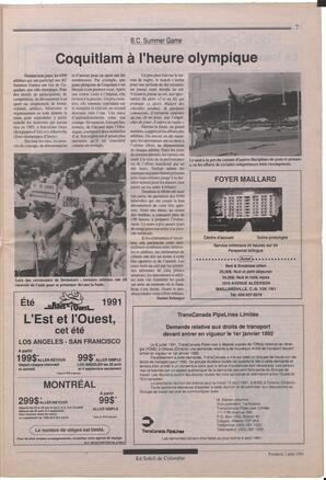 Le Soleil de Colombie, August 2, 1991, page 7