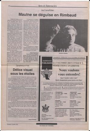 Le Soleil de Colombie, July 26, 1991, page 16