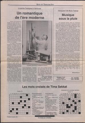 Le Soleil de Colombie, July 26, 1991, page 12