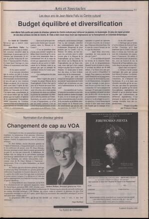 Le Soleil de Colombie, July 26, 1991, page 11