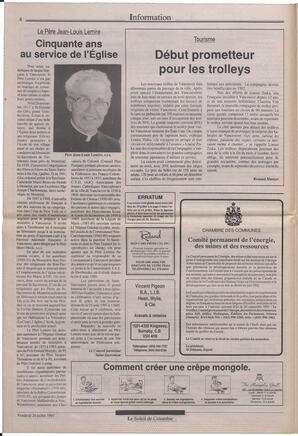 Le Soleil de Colombie, July 26, 1991, page 4