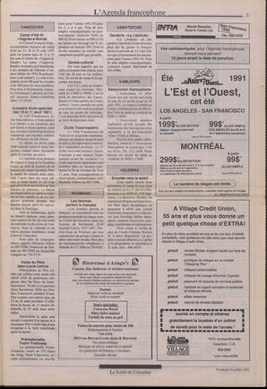 Le Soleil de Colombie, July 26, 1991, page 3