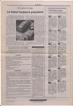 Le Soleil de Colombie, July 19, 1991, page 12