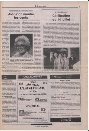 Le Soleil de Colombie, July 19, 1991, page 5