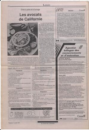 Le Soleil de Colombie, July 12, 1991, page 18