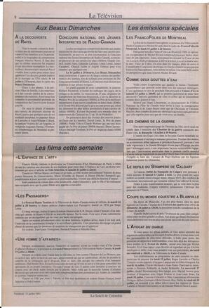 Le Soleil de Colombie, July 12, 1991, page 8