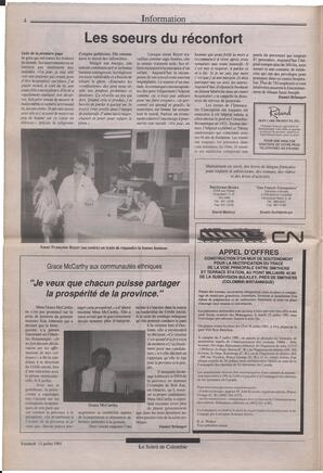 Le Soleil de Colombie, July 12, 1991, page 4