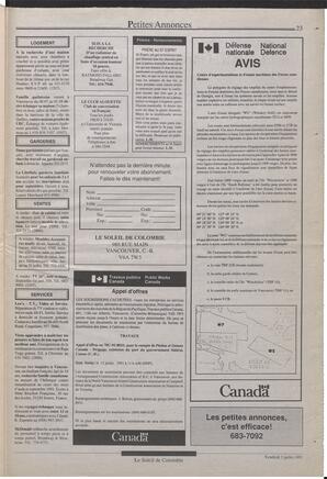 Le Soleil de Colombie, July 5, 1991, page 23