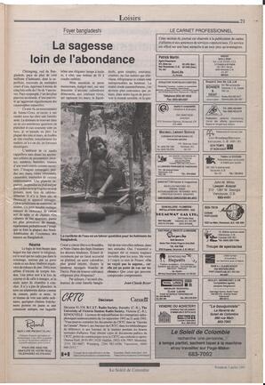Le Soleil de Colombie, July 5, 1991, page 21