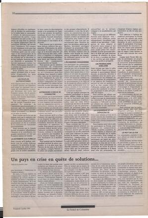 Le Soleil de Colombie, July 5, 1991, page 16