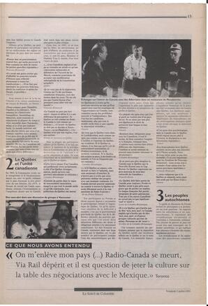 Le Soleil de Colombie, July 5, 1991, page 13