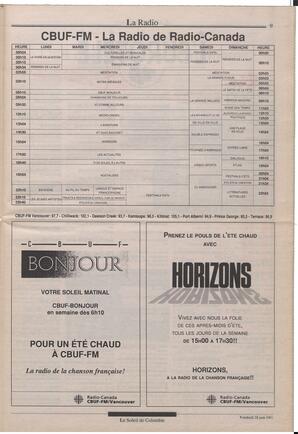 Le Soleil de Colombie, June 28, 1991, page 9