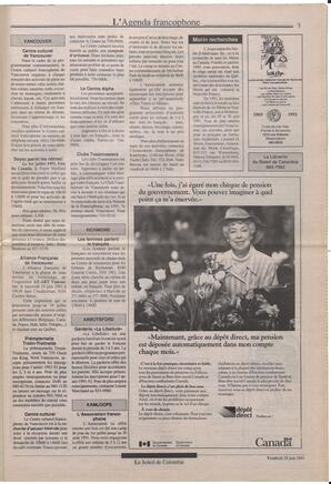 Le Soleil de Colombie, June 28, 1991, page 3