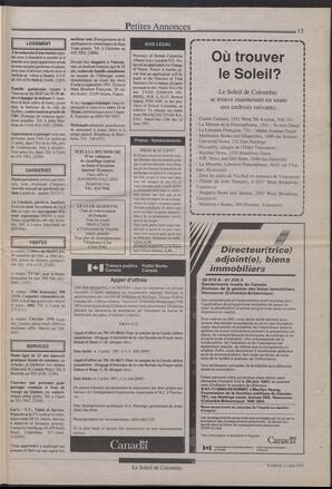 Le Soleil de Colombie, June 21, 1991, page 15