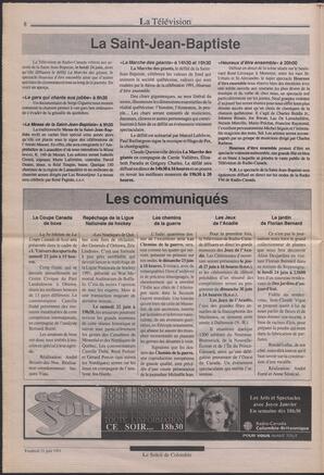 Le Soleil de Colombie, June 21, 1991, page 8