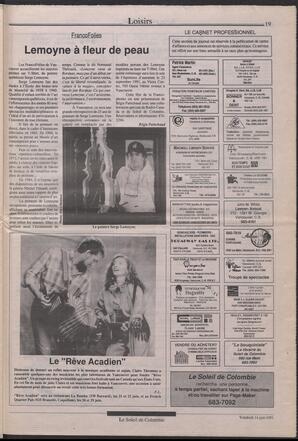 Le Soleil de Colombie, June 14, 1991, page 19