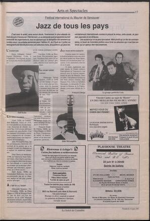 Le Soleil de Colombie, June 14, 1991, page 17