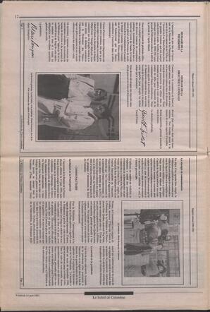 Le Soleil de Colombie, June 14, 1991, page 12