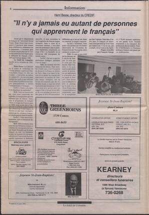 Le Soleil de Colombie, June 14, 1991, page 6