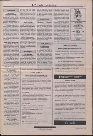 Le Soleil de Colombie, June 14, 1991, page 3