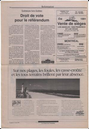 Le Soleil de Colombie, May 31, 1991, page 16