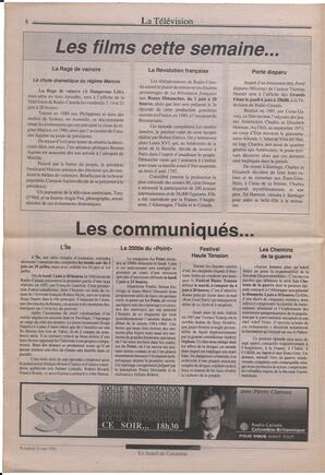 Le Soleil de Colombie, May 31, 1991, page 8