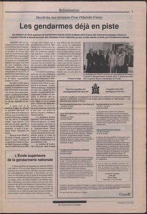 Le Soleil de Colombie, May 31, 1991, page 5
