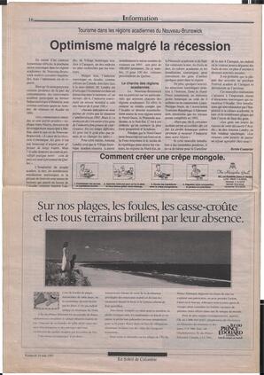 Le Soleil de Colombie, May 24, 1991, page 16