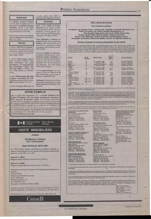 Le Soleil de Colombie, May 24, 1991, page 15