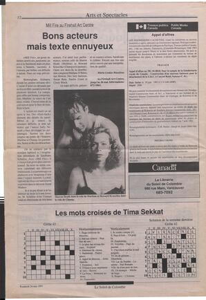 Le Soleil de Colombie, May 24, 1991, page 12