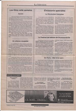 Le Soleil de Colombie, May 24, 1991, page 8