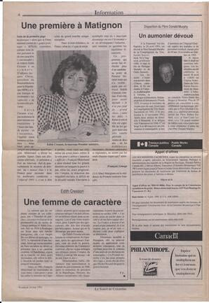 Le Soleil de Colombie, May 24, 1991, page 4