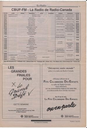 Le Soleil de Colombie, May 17, 1991, page 9