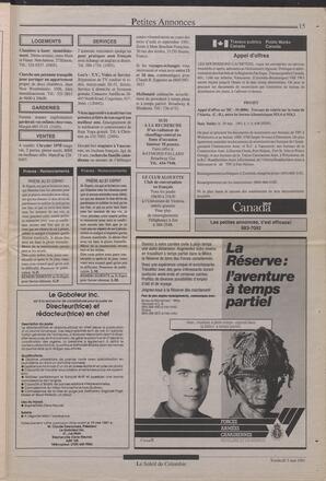 Le Soleil de Colombie, May 3, 1991, page 15