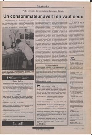 Le Soleil de Colombie, May 3, 1991, page 5