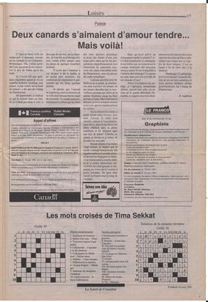 Le Soleil de Colombie, April 26, 1991, page 17