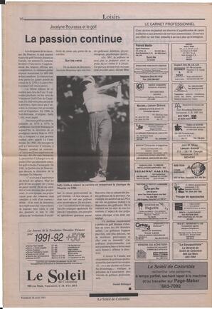 Le Soleil de Colombie, April 26, 1991, page 16