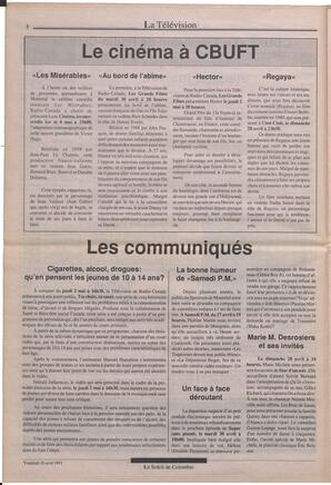 Le Soleil de Colombie, April 26, 1991, page 8