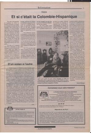 Le Soleil de Colombie, April 26, 1991, page 5