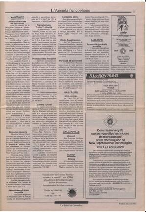 Le Soleil de Colombie, April 19, 1991, page 3