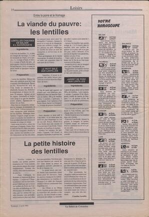 Le Soleil de Colombie, April 12, 1991, page 14