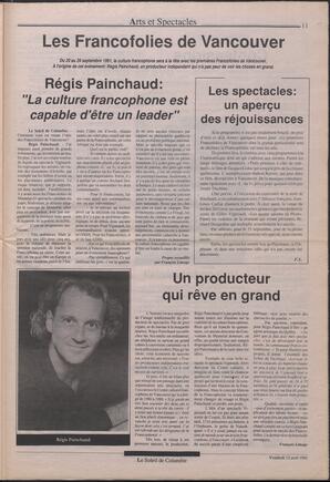 Le Soleil de Colombie, April 12, 1991, page 11