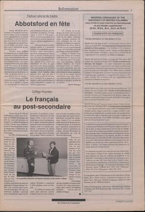 Le Soleil de Colombie, April 12, 1991, page 5